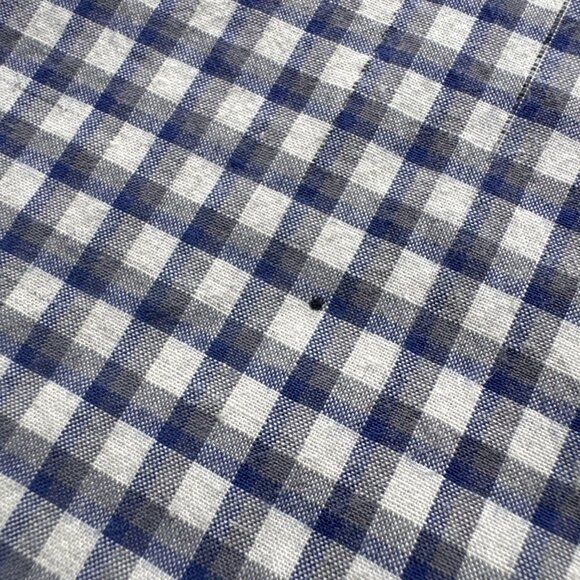 Billy Reid Mens Blue Gingham Button Up Shirt Large Standard Cut Long Sleeve - Picture 14 of 14